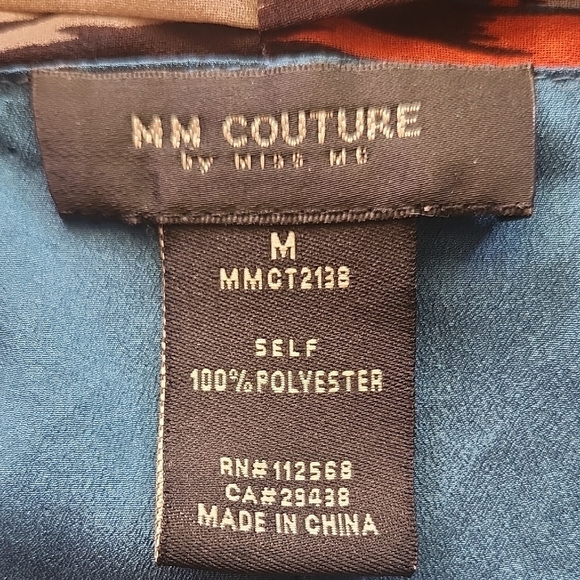 MM Couture by Miss Me Draped Halter Top Multicolor Abstract Print Women’s Size M - Picture 8 of 8